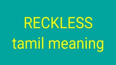 Reckless Meaning in Tamil