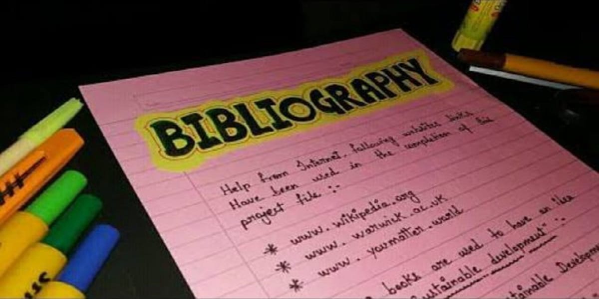 how to write a bibliography for a school project